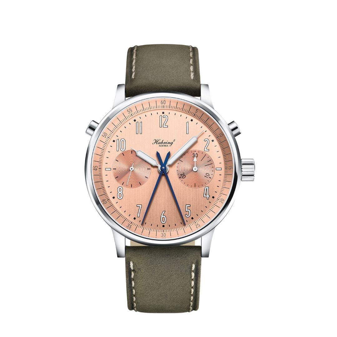 Habring² Felix Doppel38 Salmon luxury Austrian watch | Define Watches