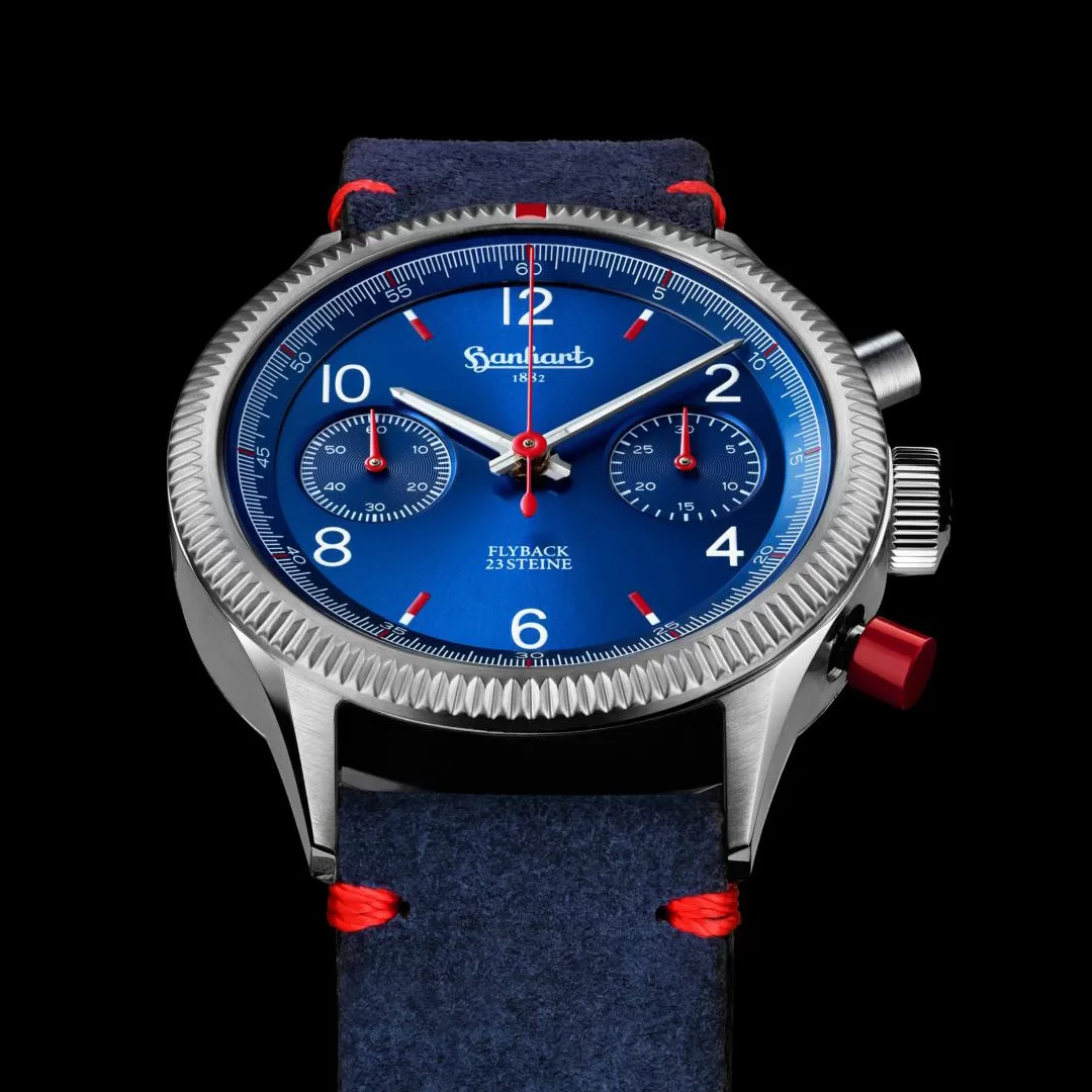 NEW: Hanhart Red X Blue Watch & Instrument Set - A Limited Edition Rally Enthusiast's Dream - Define Watches