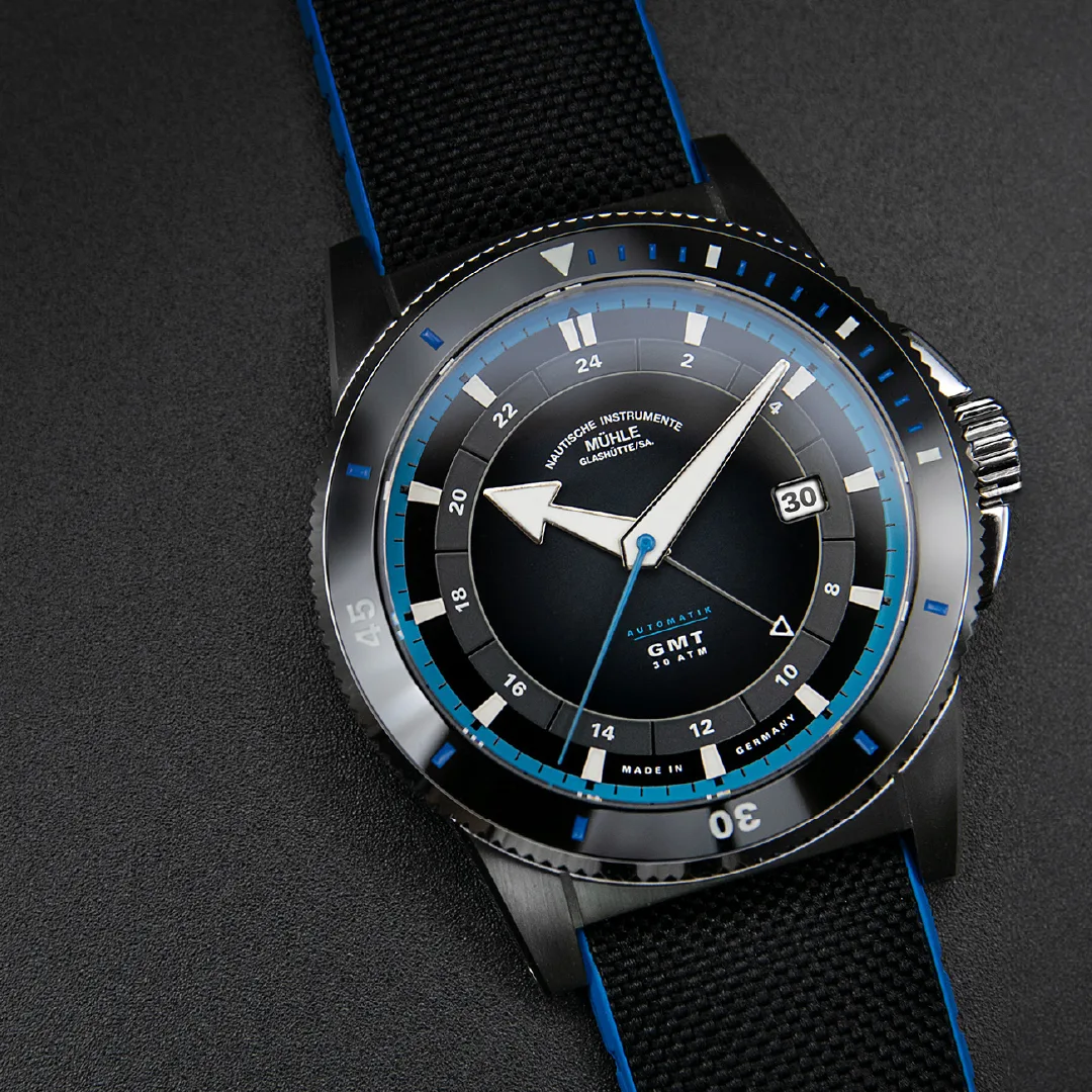 Mühle-Glashütte Sportivo Travel GMT - German men's watch | Define Watches